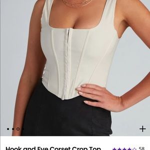 Hook and eye corset crop top